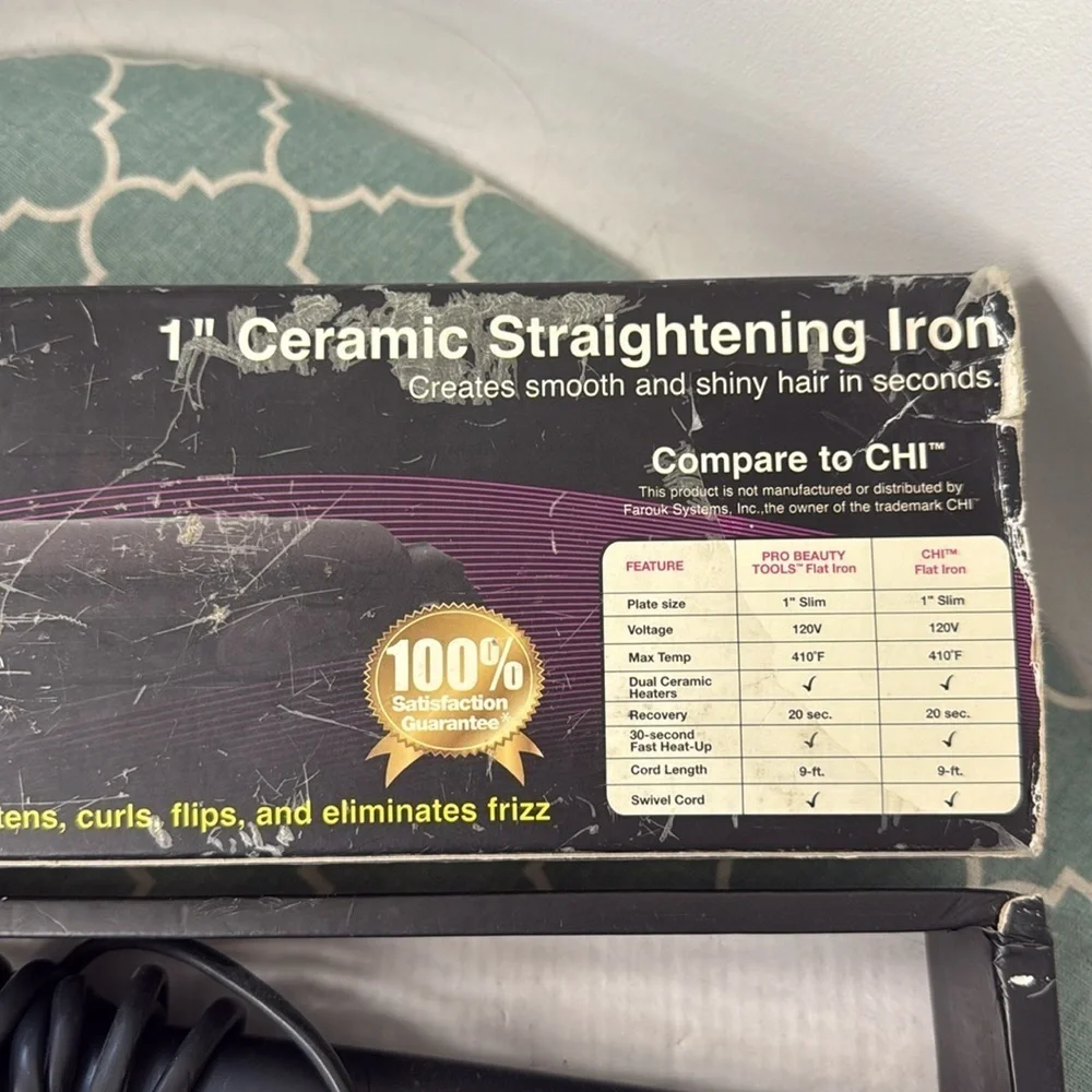 1” ceramic straightening iron